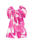 Abito per bambina Emilio Pucci Junior rosa a maniche corte PY1C01 P0584 570BC EMILIO PUCCI JUNIOR 