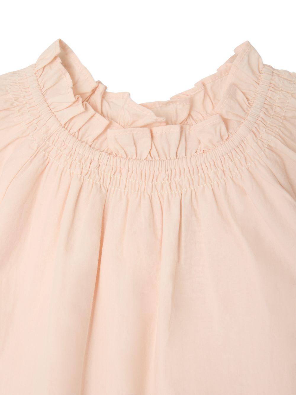 Abito per neonata Bonpoint rosa con ruches S06XDRW00007 121A BONPOINT KIDS 