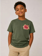T-shirt per bambino Etro Kids verde con ricamo Pegaso sul davanti GZ8P51 Z3672 70J ETRO KIDS 