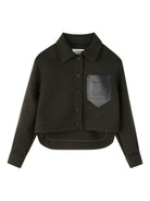 Giacca per bambina Lanvin Enfant nero con logo ricamato N30258 U60 LANVIN 