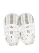 Scarpe primi passi per neonato Colorichiari bianco e verde a righe MN958467 4878 35 COLORICHIARI KIDS 