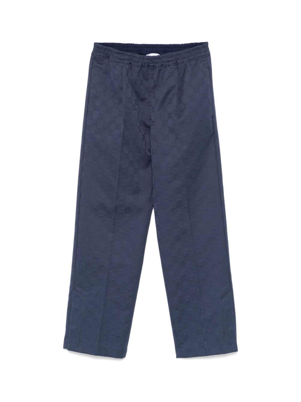 Pantaloni per bambino Gucci Kids blu con logo GG in cotone 804419 XWA3G 4843 GUCCI KIDS 