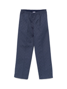 Pantaloni per bambino Gucci Kids blu con logo GG in cotone 804419 XWA3G 4843 GUCCI KIDS 
