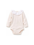 Body per neonata Bonpoint rosa con colletto con volant W06NUNK00001 021B BONPOINT KIDS 
