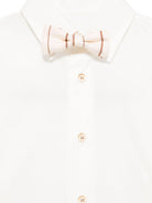 Set pantaloni e camicia per bambino Colorichiari bianco con pantaloni a righe MB308063 4776 28 COLORICHIARI 