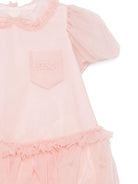Abito per neonata Fendi Kids rosa con balze in tulle BFB627 AEXX F1UL9 FENDI KIDS 