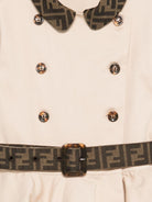 Abito per bambina Fendi Kids beige con cintura con logo JFB827 AS5Y F1P2N FENDI KIDS 
