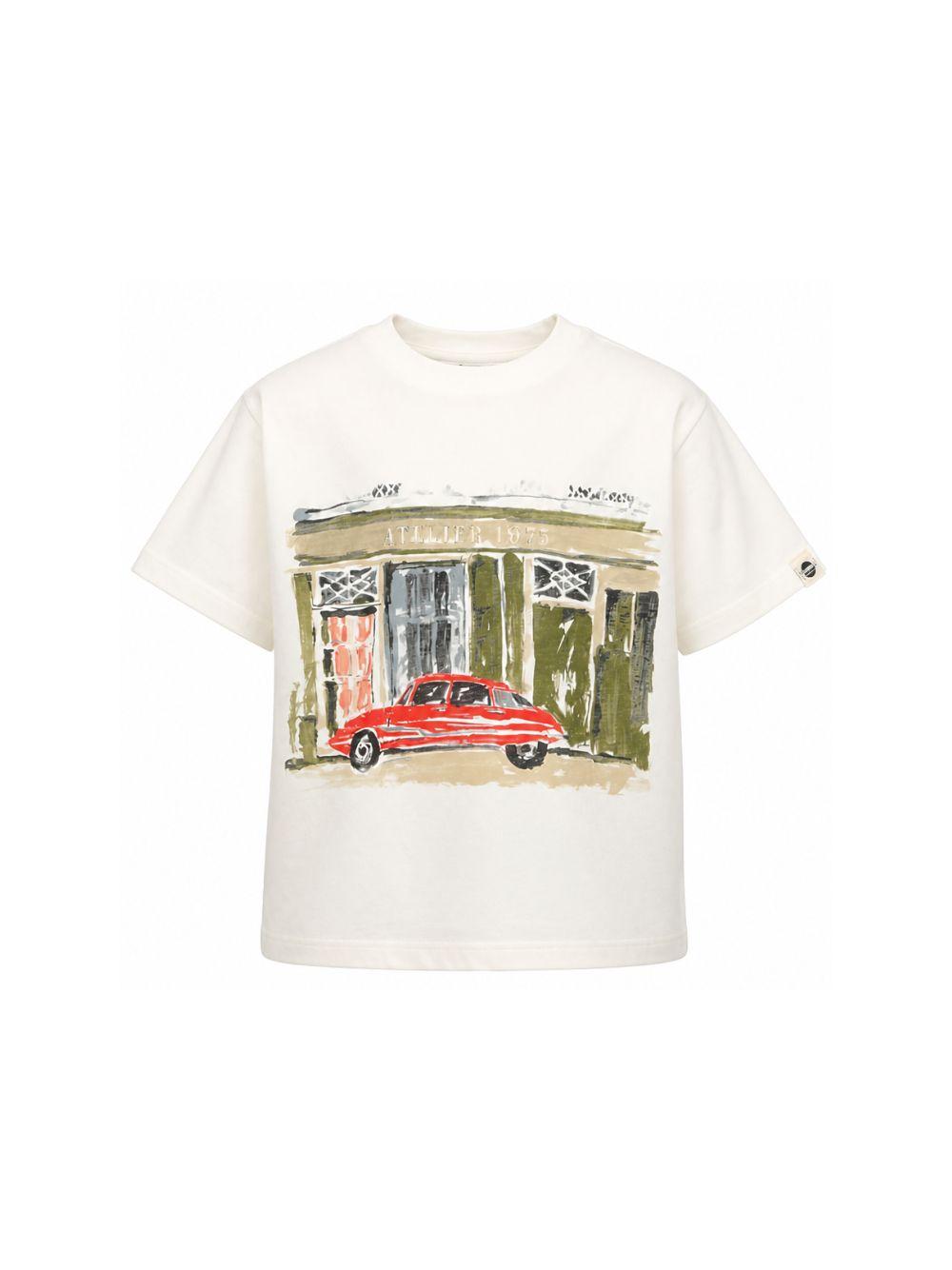 T-shirt per bambino Bonpoint bianca con stampa grafica W06BTSK00001 102 BONPOINT KIDS 