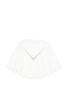 Mantellina per neonata Paz Rodriguez bianca con cappuccio 019-123243 6062 PaZ RODRIGUEZ KIDS 