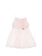 Abito per bambina Colorichiari rosa con applicazione fiore FB108527 4844 84 COLORICHIARI KIDS 