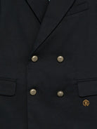 Blazer a doppiopetto per bambino Roberto Cavalli Kids blu con chiusura a bottoni CBP26100GC BLUE PEACOAT ROBERTO CAVALLI KIDS 
