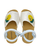 Sandali per bambina Monnalisa bianchi con decorazione limone 8CG011 7708 9914 MONNALISA KIDS 