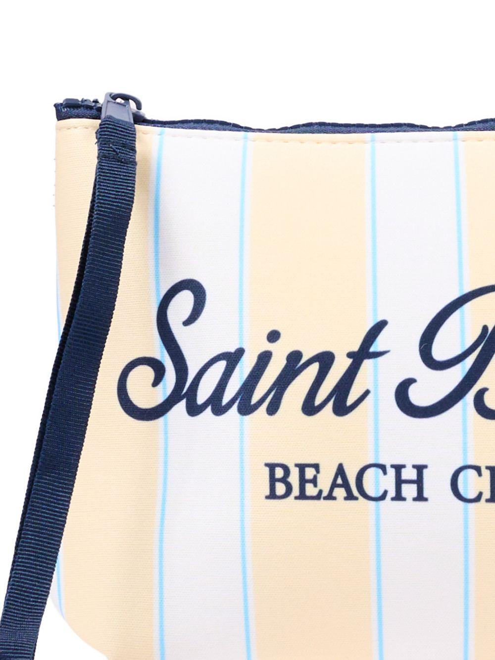 Pochette Aline MC2 Saint Barth gialla con design a righe ALIN001 03279L MC2 ST. BARTH KIDS 