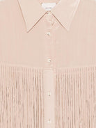 Camicia per donna Alysi beige con dettaglio frange 216202 P6026 CP ALYSI 