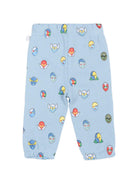 Pantaloni per neonato Stella McCartney Kids azzurri con stampa grafica all-over TZ6310 Z4012 61EMC STELLA McCARTNEY KIDS 