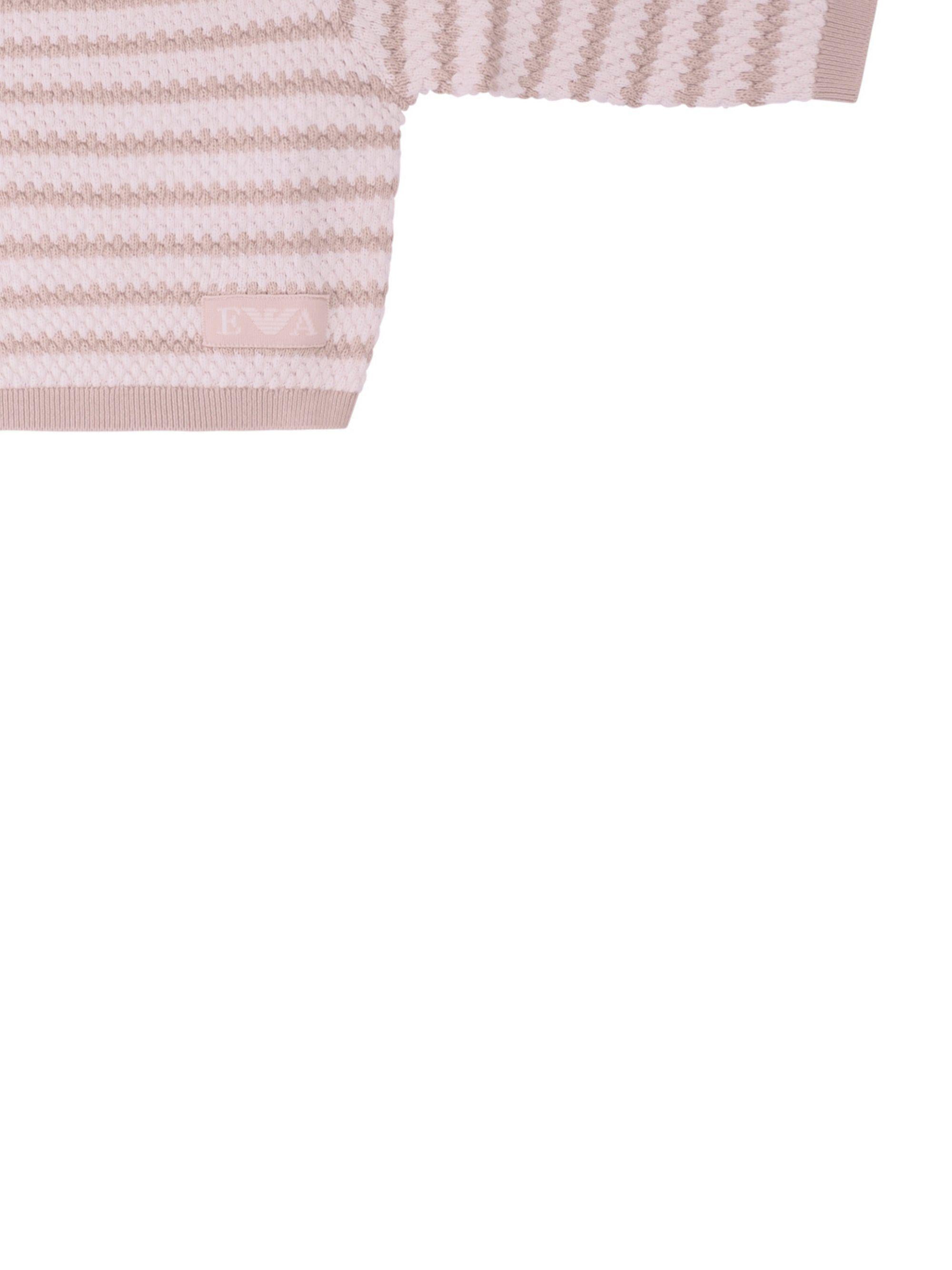 Maglione per neonato Emporio Armani Kids beige con motivo a righe EB001232 AF23409 M1013 EMPORIO ARMANI KIDS 