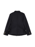 Blazer doppiopetto per bambino Golden Goose Kids blu con polsini con bottini GKP01392P001922 50501 GOLDEN GOOSE KIDS 