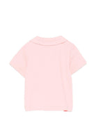 T-shirt per neonata Moschino Kids rosa con colletto alla Peter Pan MDM03ULFA07 50209 MOSCHINO KIDS 