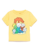 T-shirt per neonato Stella McCartney Kids giallo con stampa grafica TX8501 Z0434 248 STELLA McCARTNEY KIDS 