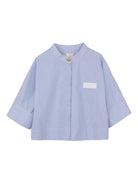 Shorts e camicia per bambina Givenchy Kids azzurro con motivo a righe H31131 V71 GIVENCHY KIDS 