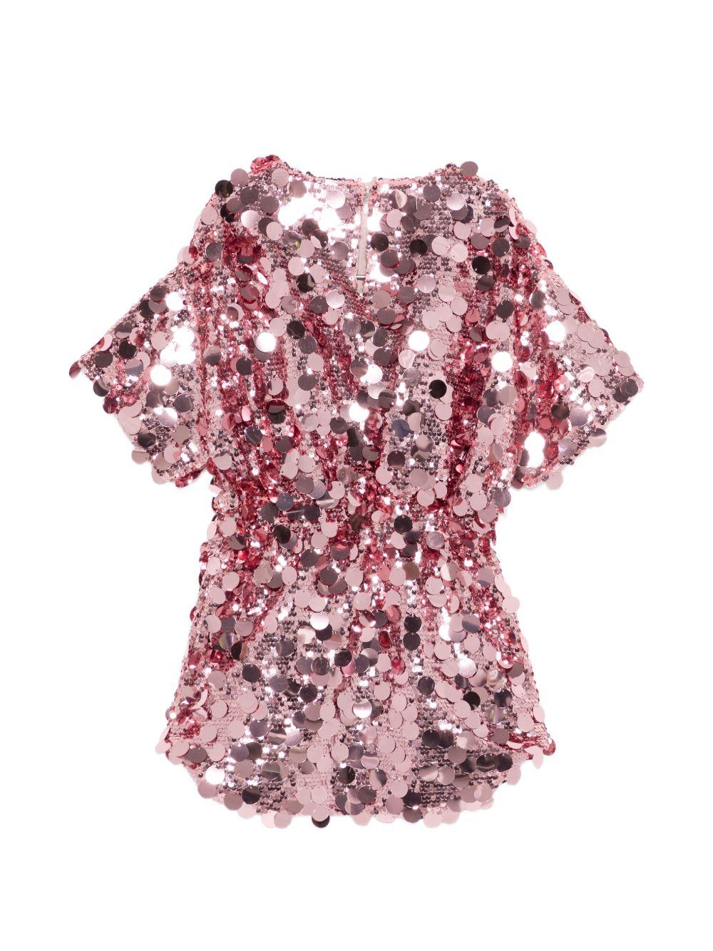 Abito per bambina Douuod Kids rosa orchidea con paillettes DY1A21 U0261 50R DOUUOD KIDS 