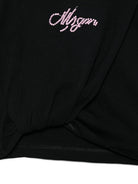 T-shirt per bambina MSGM Kids nera con dettaglio nodo S6MSJGTH205 110 MSGM KIDS 