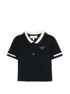 T-shirt per neonato Emporio Armani Kids blu con logo aquila sul davanti EB001322 AF16641 UB118 EMPORIO ARMANI KIDS 