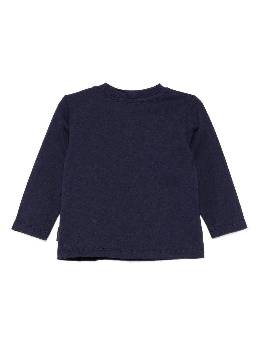 T-shirt per neonati Moschino Kids blu con motivo Teddy Bear MXO00RLAA10 40016 MOSCHINO KIDS 