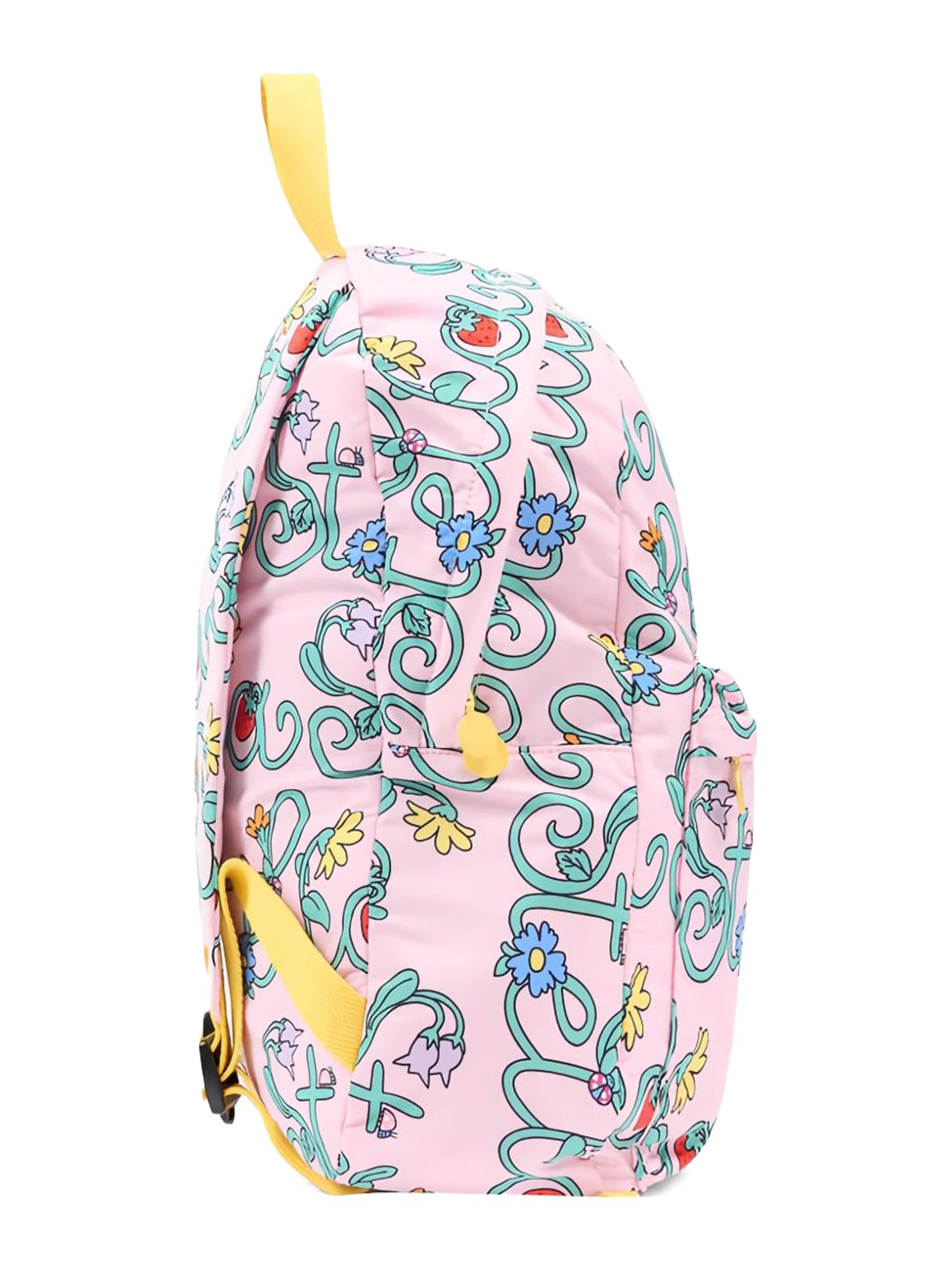 Zaino per bambina Stella McCartney Kids rosa con stampa grafica all-over TY0A08 Z3426 51RMC STELLA McCARTNEY KIDS 