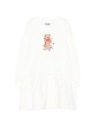 Abito per bambina Moschino Kids rosso con dettaglio Teddy Bear HAV0H7LDA63 10063 MOSCHINO KIDS 