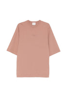 T-shirt per donna Alysi rosa con decorazione con strass 116421 P6027 CP ALYSI 