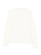 Maglione per bambina Louise Misha bianco con dettagli arricciati GRC-W25-J0071 CREAM LOUISE MISHA 