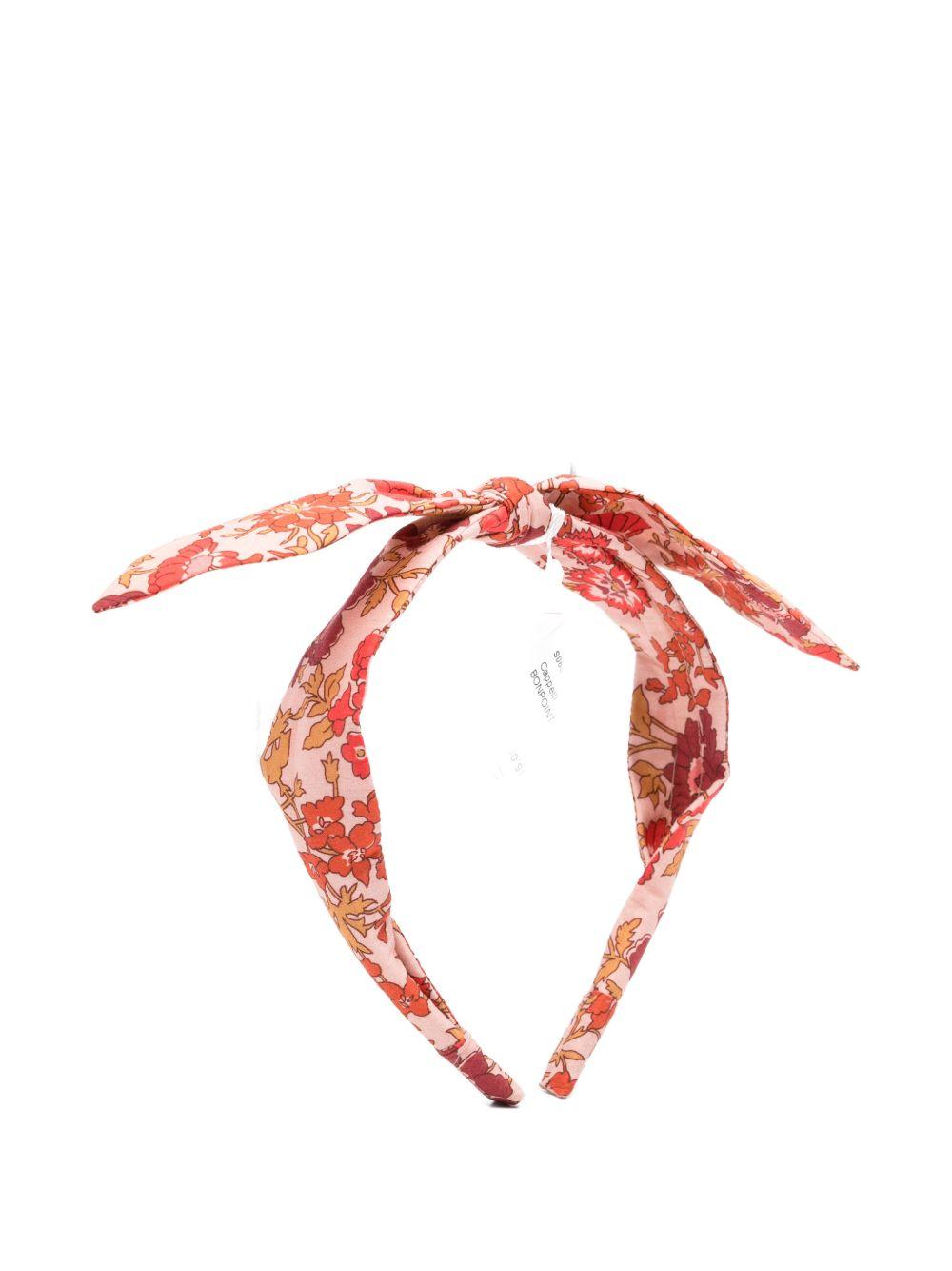 Cerchietto Lorette per capelli per bambina Bonpoint rosso con dettaglio fiocco S06GHAW00013 520 BONPOINT KIDS 