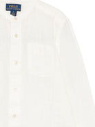 Camicia per bambino Polo Ralph Lauren Kids bianco con colletto alla coreana 322964592 501 Ralph Lauren kids 