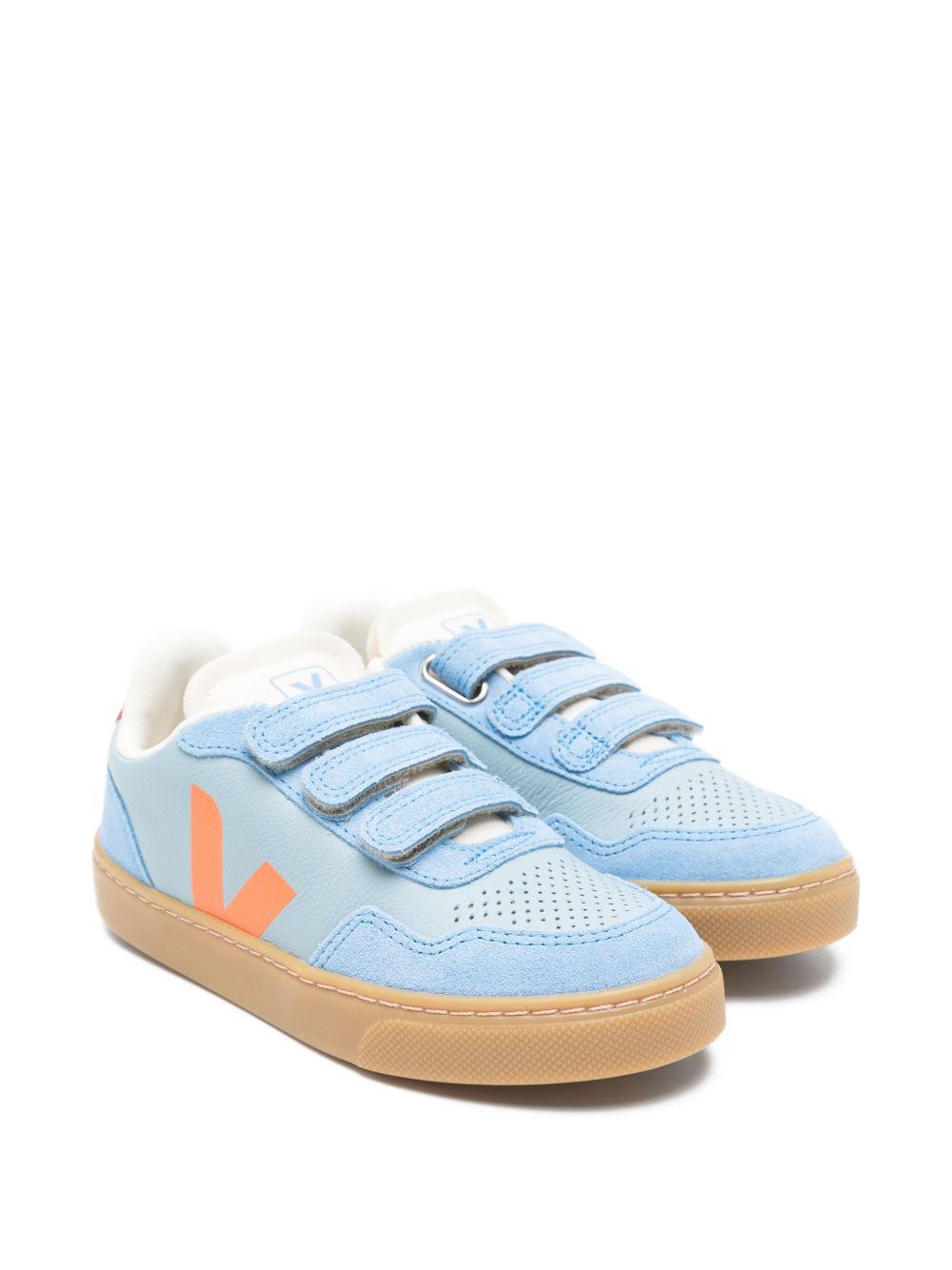 Snerakers V-90 per bambino Veja Kids azzurre con design traforato SX2021513 V-90 STEEL FURY NATURAL VEJA KIDS 