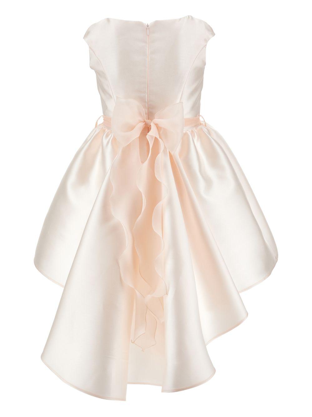 Abito per bambina Monnalisa beige con dettaglio con fiocco 71G912 7304 0092 MONNALISA KIDS 
