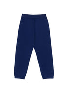 Pantaloni per bambino Emporio Armani Kids blu con logo sul davanti EB001021 AF10126 UB105 EMPORIO ARMANI KIDS 