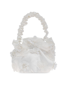 Borsa a spalla per bambina Self-Portrait Kids bianco con applicazione a fiori SS25-727-C CREAM SELF-PORTRAIT KIDS 