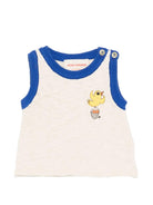 Top per neonato Bobo Choses beige con stampa grafica sul davanti B126AB163 101 BOBO CHOSES KIDS 