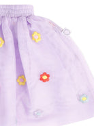 Gonna per neonata Stella McCartney Kids lilla in tulle con ricamo floreale TX7001 Z3217 522EM STELLA McCARTNEY KIDS 