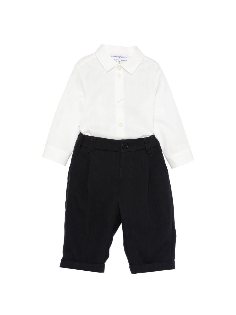 Abito per neonato Emporio Armani Kids blu con bottoni EB000902 AF21040 UB109 EMPORIO ARMANI KIDS 