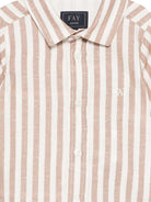 Camicia per neonato Fay Kids beige a righe a maniche corte FY5510 Z3691 101BR FAY KIDS 