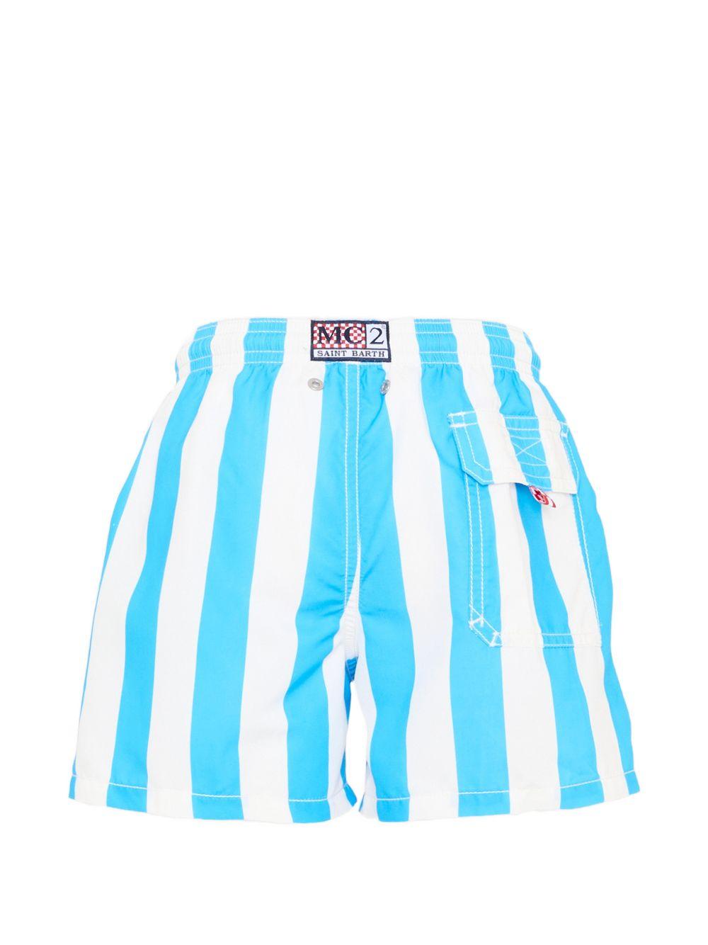 Costume per bambino MC2 Saint Barth Kids azzurro con stemma Napoli sul davanti JEA0001 07458L MC2 ST. BARTH KIDS 