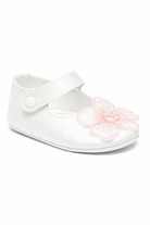 Ballerine per neonata Simonetta bianche con applicazione a fiore SY0016 S0251 102 SIMONETTA KIDS 