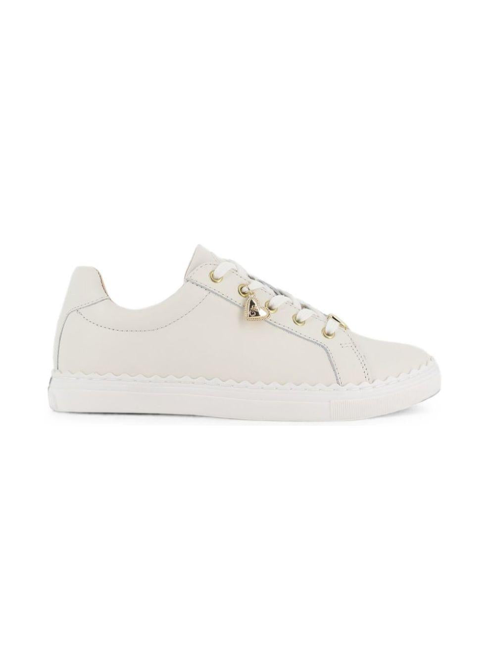 Sneakers per bambina Chloè Kids bianche con orlo a smerlo C21334 117 CHLOE' KIDS 