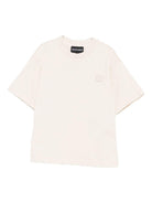 T-shirt per bambino Emporio Armani Kids beige con dettaglio logo EB000796 AF17536 U1156 EMPORIO ARMANI KIDS 