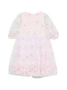 Abito per bambina Tartine Et Chocolat rosa con ricami floreali CC30172 32 TArtine & Chocolat KIDS 