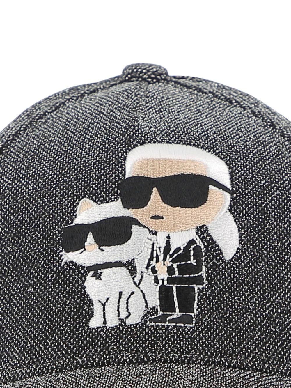 Berretto da baseball per bambino Karl Lagerfeld Kids grigio ricamato Z31198 016 KARL LAGERFELD KIDS 