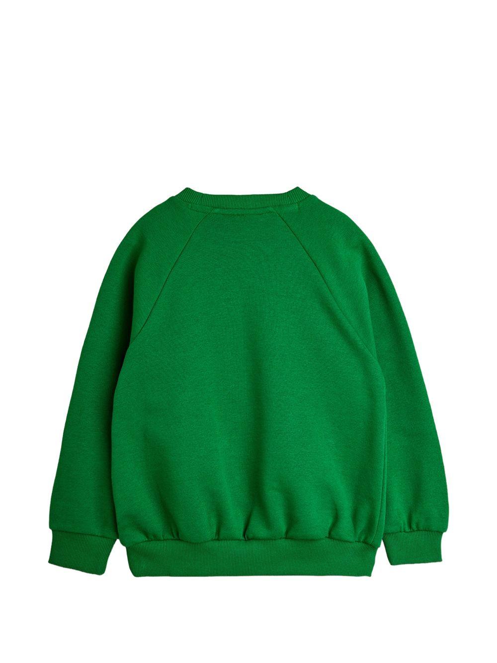 Felpa per bambino Mini Rodini verde con stampa grafica pantera 11000335 GREEN MINI RODINI KIDS 