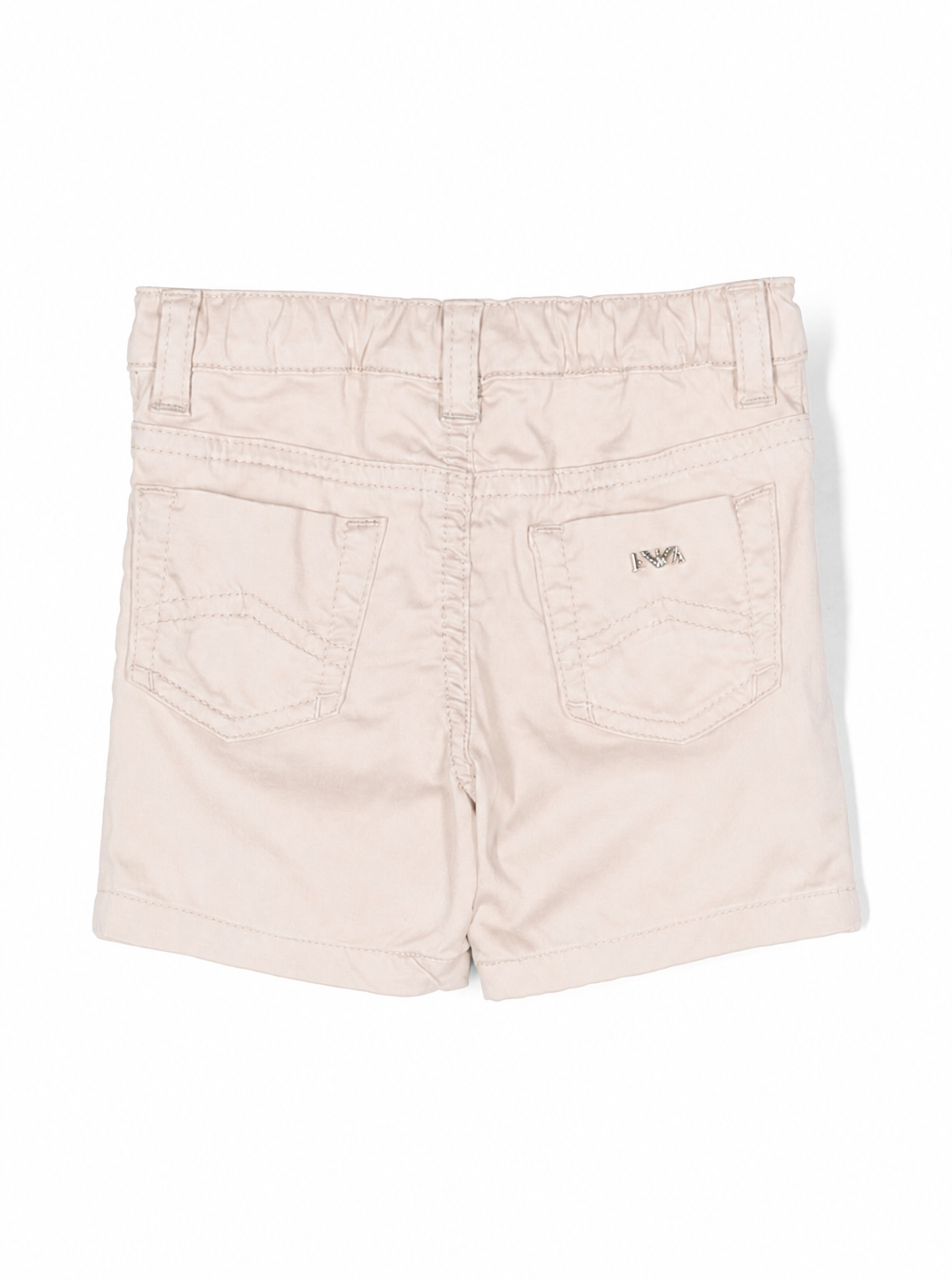 Shorts per neonato Emporio Armani Kids beige con bottoni con logo inciso 8NHS01 4N7LZ 01M5 EMPORIO ARMANI KIDS 